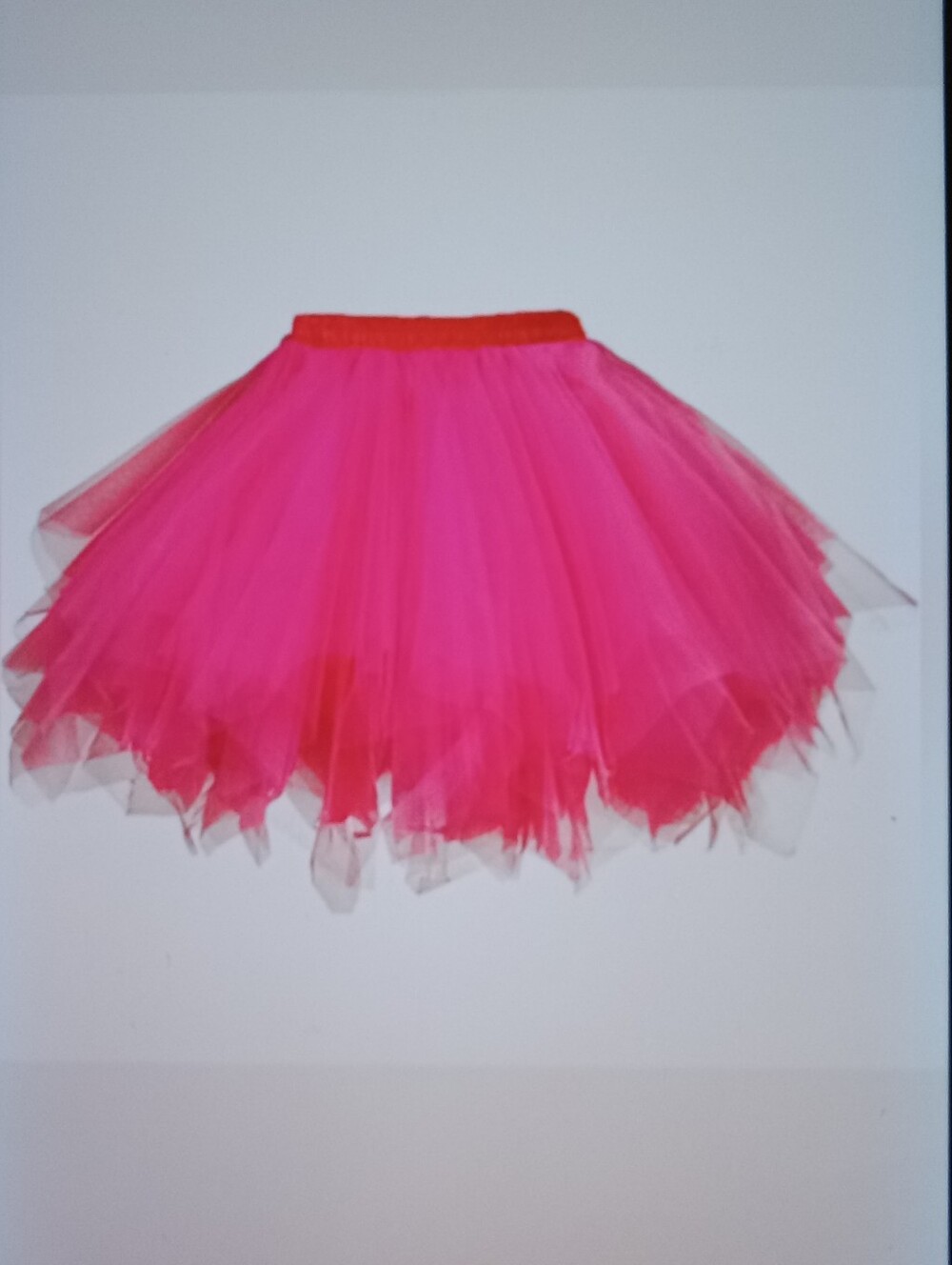 Women's Hot Pink Tulle Skirt - Flared Ballet Style - Picture 2 of 4